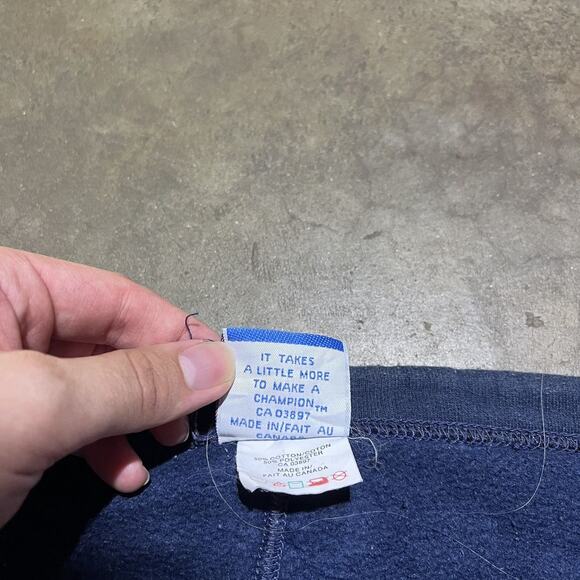 Vintage 90s Champion Navy Reverse Weave Sweatpants 38x30 - Picture 5 of 5